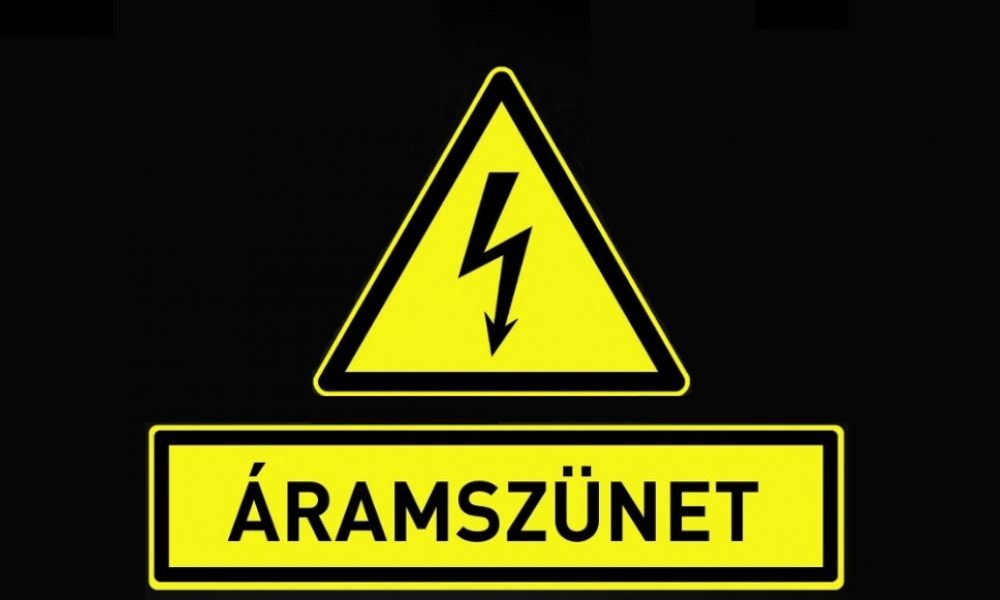 Tájékoztatás áramszünetről.