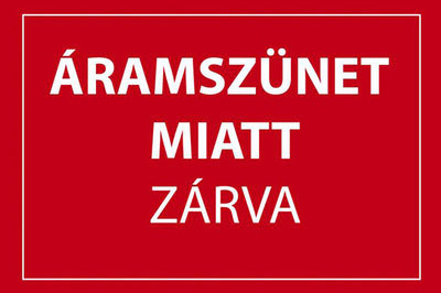Értesítés áramszünetről